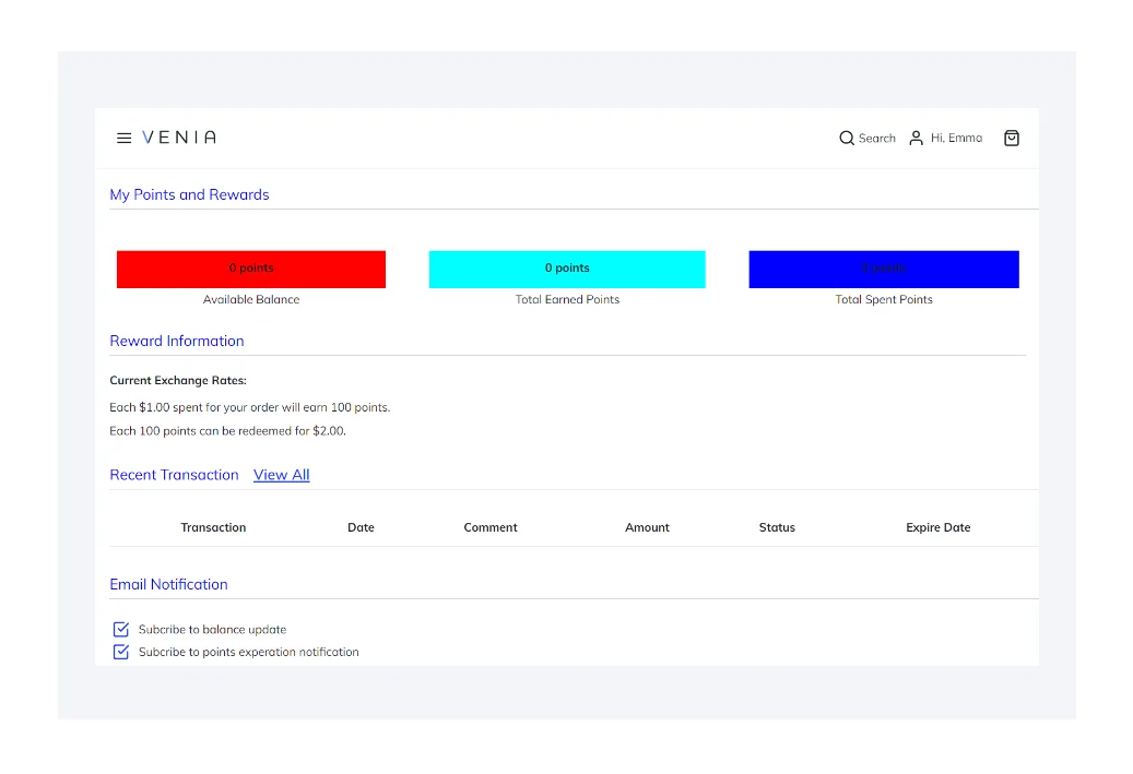 Magento 2 Reward points extension pwa ready