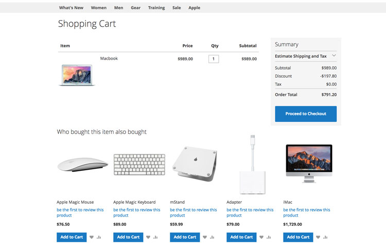 magento 2 also bought display