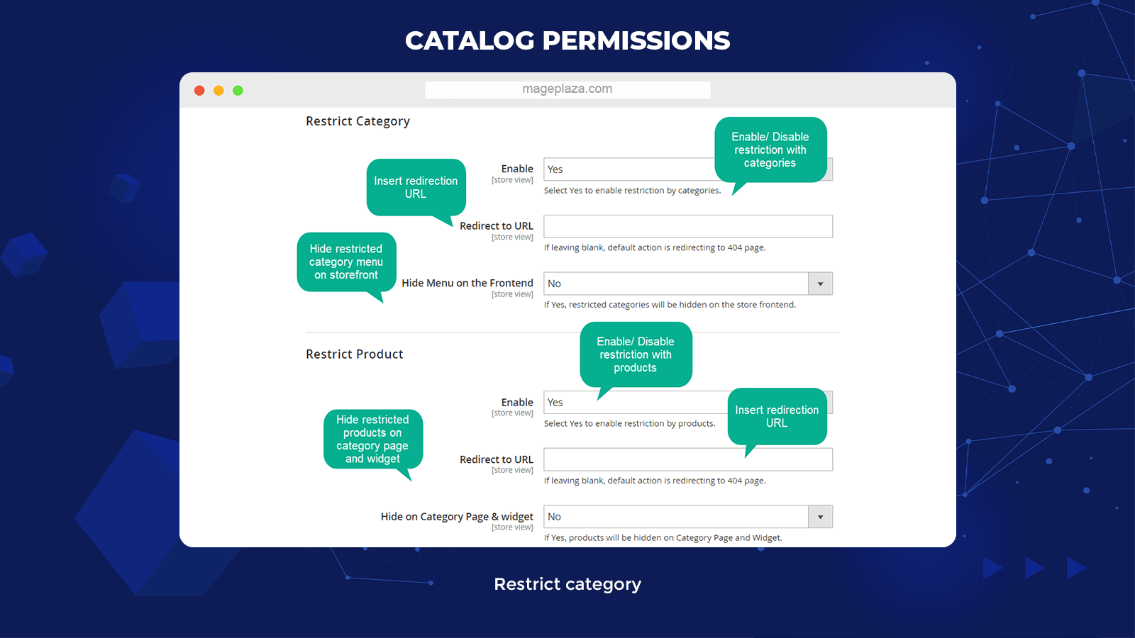 Magento 2 Catalog Permissions Category Permissions extension Mageplaza