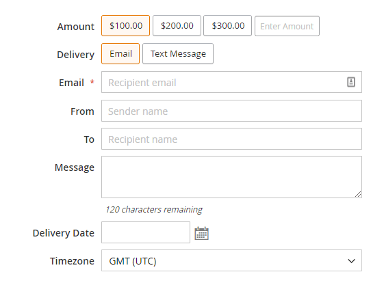 Magento 2 Gift Card Delivery